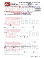 Đề thi thử tham khảo số 13   môn toán VTED 2018