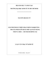 Giải pháp hoàn thiện hoạt động marketing   mix sản phẩm tín dụng SME tại ngân hàng TMCP á châu   CN đồng nai 