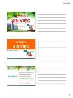 Slide bài giảng PHÁT TRIỂN KỸ NĂNG NGHỀ NGHIỆP: Chương 3: Kỹ Năng xin việc