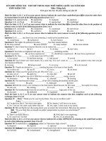 Thi thu lan cuoiTHPT kiem tan dong nai 