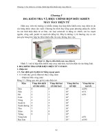 Giáo trình điện tử ngành may: chuong 3 Đo,Kiểm tra và hiệu chinh hợp điều khiển