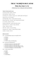 TRẮC NGHIỆM HOÁ SINH 1