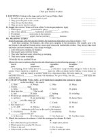 Tieng anh 6 sach thi diem de thi hoc ki 2