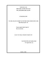 Văn hóa doanh nghiệp tại TH true milk trong bối cảnh hội nhập quốc tế