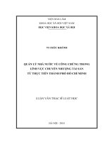 Quản lý nhà nước về công chứng trong lĩnh vực chuyển nhượng tài sản từ thực tiễn thành phố Hồ Chí Minh