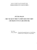 Bai thu hoach hoc tap quan triet va trien khai thuc hien chi thi 05 ct tw cua bo chinh tri