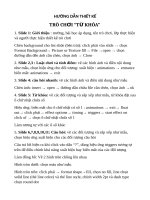 HƯỚNG DẪN THIẾT KẾ TRÒ CHƠI TỪ KHÓA