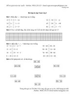 50 bai tap toan co ban va nang cao toan lop 1