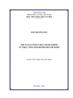 Thi tuyển công chức hành chính từ thực tiễn Thành phố Hồ Chí Minh