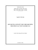 Đơn phương chấm dứt thực hiện hợp đồng theo pháp luật việt nam hiện nay ( Luận văn thạc sĩ)
