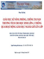 giáo dục kĩ năng phòng chống tai nạn thương tích