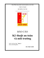 Báo cáo môn học kỹ thuật an toàn và môi trường 