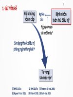 TUÂN THỦ điều TRỊ ở BỆNH NHÂN hội CHỨNG VÀNH cấp tại BỆNH VIỆN đa KHOA TRUNG ƯƠNG cần THƠ và BỆNH VIỆN đa KHOA THÀNH PHỐ cần THƠ 