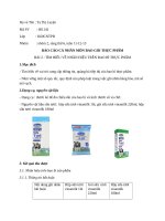 BÀI 2  tìm HIỂU về NHÃN HIỆU TRÊN BAO bì THỰC PHẨM 