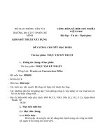 Lập biện pháp thi công cho tầng trệt của công trình 