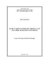 Ẩn dụ ý niệm về tình yêu trong ca từ của nhạc sĩ nguyễn văn chung