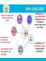 ỨNG DỤNG CÔNG NGHỆ THÔNG TIN ĐÁNH GIÁ TÌNH HÌNH TIÊU THỤ và sử DỤNG THUỐC (THEO PHƯƠNG PHÁP TÍNH LIỀU xác ĐỊNH TRONG NGÀY   DDD) 