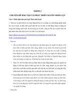 CHUYÊN đề đào tạo và PHÁT TRIỂN NGUỒN NHÂN lực 