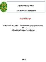 ĐÁNH GIÁ sự hài LÒNG của KHÁCH HÀNG về DỊCH vụ MYTV của phòng bán hàng vân đồn  cô tô TRÊN địa bàn HUYỆN vân đồn, TỈNH QUẢNG NINH 