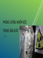 PHÒNG CHỐNG NHIỄM độc TRONG sản XUẤT 
