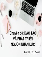 Chuyên đề đào tạo và PHÁT TRIỂN NGUỒN NHÂN lực 
