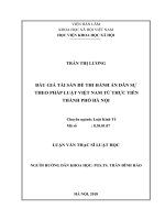 Đấu giá tài sản để THADS theo pháp luật việt nam từ thực tiễn thành phố hà nội 