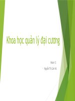 Khoa học quản lý đại cương 