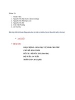 thiết kế hoạt động giáo dục vệ sinh cá nhân cho trẻ theo độ tuổi ( rửa tay) 