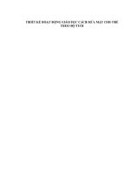 thiết kế hoạt đọng giáo dục vệ sinh rửa mặt cho trẻ 