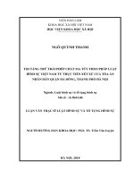 Tội tàng trữ trái phép chất ma túy theo pháp luật hình sự việt nam từ thực tiễn xét xử của tòa án nhân dân quận hà đông, thành phố hà nội 