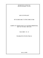 Nghiên cứu tính đa dạng các loài dơi (chiroptera) vùng tây bắc việt nam 