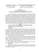 BÁO CÁO Tổng kết năm học 20152016 và phương hướng, nhiệm vụ trọng tâm năm học 20162017