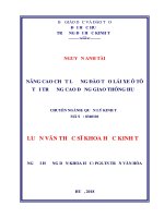 Nâng cao chất lượng đào tạo lái xe ô tô tại trường cao đẳng giao thông huế 