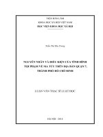 Nguyên nhân và điều kiện của tình hình tội phạm về ma túy trên địa bàn quận 7, thành phố hồ chí minh ( Luận văn thạc sĩ)