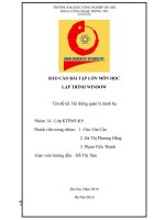 Bài tập lớn lập trình window quản lý danh bạ