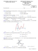 Đề thi thử Toán THPTQG 2018 trường THPT chuyên Lào Cai lần 3