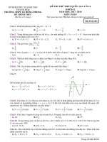 Đề thi thử Toán THPTQG 2018  trường THPT Lê Hồng Phong – Thanh Hóa lần 4