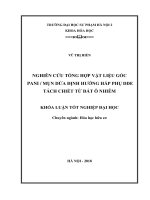 Nghiên cứu tổng hợp vật liệu gốc PANI mụn dừa định hướng hấp phụ DDE tách chiết từ đất ô nhiễm (2018) 