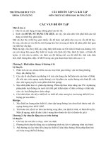 CÂU HỎI ÔN TẬP VÀ BÀI TẬP MÔN THIẾT KẾ HÌNH HỌC ĐƯỜNG Ô TÔ