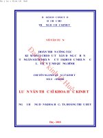Hoàn thiện công tác kiểm soát chi đầu tư xây dựng cơ bản từ ngân sách nhà nước tại kho bạc nhà nước lệ thủy tỉnh quảng bình 