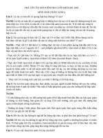 TRẢ lời câu hỏi KIỂM TRA SINH CUỐI KHÓA hè 2018