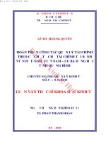 Hoàn thiện công tác quản lý tài chính theo cơ chế tự chủ tài chính tại bệnh viện hữu nghị việt nam – cu ba đồng hới tỉnh quảng bình 