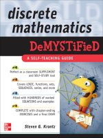 Discrete mathematics demystified by steven g  krantz (369 pages, 2009) 