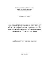 Lựa chọn bài tập nâng cao hiệu quả sút bóng cầu môn bằng mu trong bàn chân cho đội tuyển bóng đá nữ trường trung học phổ thông ngô gia tự   từ sơn   bắc ninh (2018) 