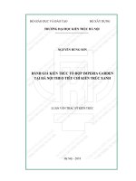 Đánh giá kiến trúc tổ hợp IMPERIA GARDEN tại hà nội theo tiêu chí kiến trúc xanh (tt) 