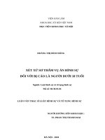 Xét xử sơ thẩm vụ án hình sự đối với bị cáo là người dưới 18 tuổi 
