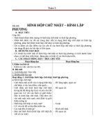 Giáo án Toán 5 chương 3 bài 10: Hình hộp chữ nhật  hình lập phương