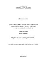 Pháp luật về chuyển nhượng quyền sử dụng đất giữa hộ gia đình và cá nhân từ thực tiễn huyện mê linh, thành phố hà nội 