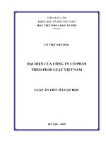 Đại diện của công ty cổ phần theo pháp luật việt nam 