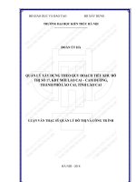 Quản lý xây dựng theo quy hoạch tiểu khu đô thị số 17, kđt mới lào cai   cam đường, thành phố lào cai, tỉnh lào cai (tt) 